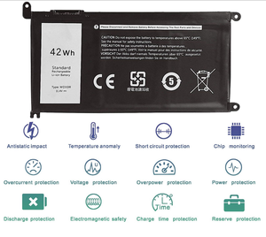 Wdx0r Pin máy tính xách tay cho Dell Inspiron 13 5378 15 5578 17 7378 7570 7579 3crh3 fc92n 11.4V 42wh wdx0r Pin - Product Image 4