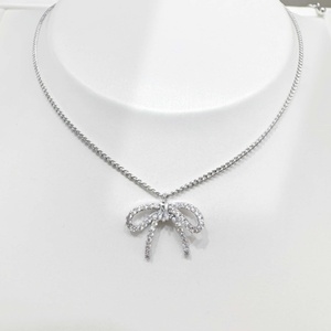 wholesale plata 925 sterling silver Minimalist Bowknot Pendant <b>Necklace</b> fashion Gold Plated Rhinestones Everyday Wear <b>necklaces</b> - Product Image 5