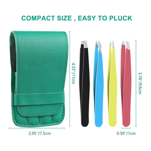 Pince à épiler à pointe fine en acier inoxydable, outil de précision pour le modelage des sourcils, l'élimination des poils incarnés, soins de beauté - Product Image 3