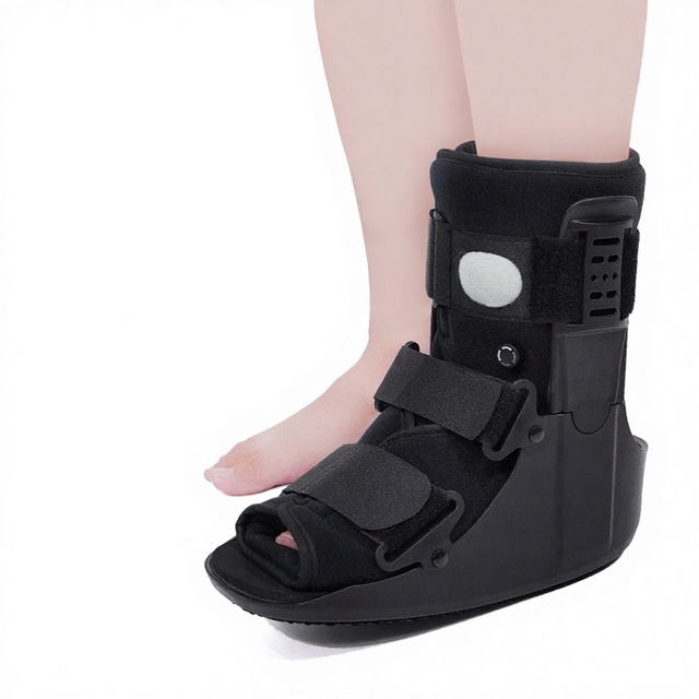 Medical Grade Short Air Cam Walker Boot Adjustable Compression Orthopedic Walking Boot for Ankle Fracture Recovery Post-Op