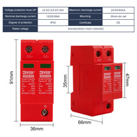 Parafoudre domestique basse tension SPD DC 1000V 800V 600V 500V 10kA~20kA 20kA~40kA 30~60kA pour systèmes photovoltaïques