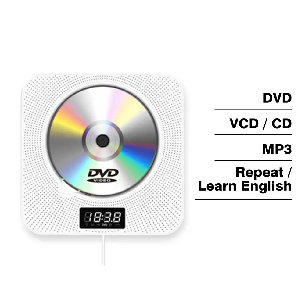 DVD / CD Player BT Tường Mountable CD Music Player Với Điều Khiển Từ Xa Cho TV Home
