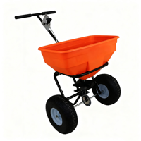 Vente chaude Cadre en acier enduit de poudre Manuel Hand-Push Spreader Semoirs agricoles Transplanteurs pour l'épandage d'engrais salin