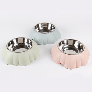 Bambu Duplo Levantado <span class=keywords><strong>Dog</strong></span> Food Bowl com Aço Inoxidável Stand Eco Pet Alimentador Drinking Bowl Ajustável Elevada <span class=keywords><strong>Dog</strong></span> Bowl - Product Image 6
