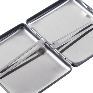 20-24 Stick bạc kim loại hộp thuốc lá và xì gà trường hợp quà tặng cho nam giới hút phụ kiện với bìa chủ - Product Image 5