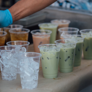 Customization Plastic Cups With Lids Biodegradable Packaging Clear 78mm 7oz Coffee Smoothie Cups Disposable Boba Milk Tea Cup