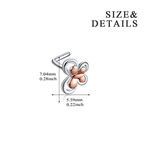 Anelli di gioielli per ragazze <span class=keywords><strong>in</strong></span> finto <span class=keywords><strong>naso</strong></span> 925 ciondolo con fiore <span class=keywords><strong>in</strong></span> <span class=keywords><strong>argento</strong></span> Sterling <span class=keywords><strong>Piercing</strong></span> al <span class=keywords><strong>naso</strong></span> - Product Image 2