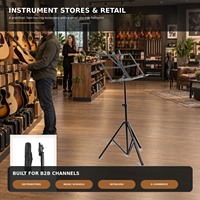Support de partitions pliable portable, réglable en hauteur, trépied métallique, support de livre avec sac de transport pour l'école, l'orchestre, vente en gros