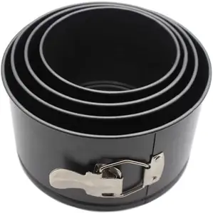 Juego de sartenes pequeñas y <span class=keywords><strong>altas</strong></span> <span class=keywords><strong>para</strong></span> tarta de queso, sartén antiadherente a prueba de fugas, sartenes extraíbles <span class=keywords><strong>para</strong></span> hornear, 12cm/14cm/16cm/18cm/10,5 cm - Product Image 1