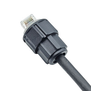 ตัวเชื่อมต่อสายเคเบิลเครือข่ายอีเธอร์เน็ตแบบติดตั้งบนแผง RJ45 IP67 8p8c กันน้ำ ตัวแยกสัญญาณ DC ตัวเชื่อมต่อสายเคเบิลเครือข่ายอีเธอร์เน็ต RJ45 - Product Image 3