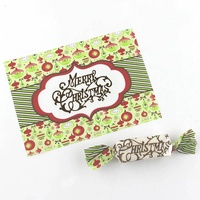 Papier d'emballage pour bonbons de Noël, papier d'emballage artisanal pour nougat de Noël, revêtement d'un seul côté, qualité alimentaire, papier ciré pour emballer les bonbons et les pâtisseries