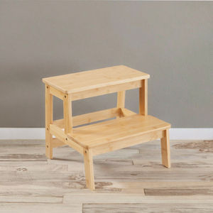 Tabouret d'apprentissage de la propreté en bois au design moderne pour enfants, avec patins antidérapants, et marchepieds de sécurité supplémentaires pour la sécurité des enfants - Product Image 3