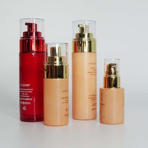 Emballage de luxe pour soins de la peau, ensemble jaune nude doré, emballage pour soins de la peau, flacon et pot cosmétiques - Product Image 3