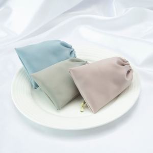 Custom Logo Velvet/Satin <b>Drawstring</b> <b>Pouches</b> for Small Ring Earring Bracelet Jewellery Packaging Watch Wine Gift Bags - Product Image 3