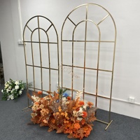 HY Shinny Gold Hintergrund rahmen Eisen Galvanik Stand Geburtstag Hochzeit Bogen Hintergrund Stand