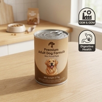 Nourriture humide pour chiens en conserve 375g, approvisionnement en gros OEM, probiotiques et prébiotiques pour la santé intestinale et la digestion