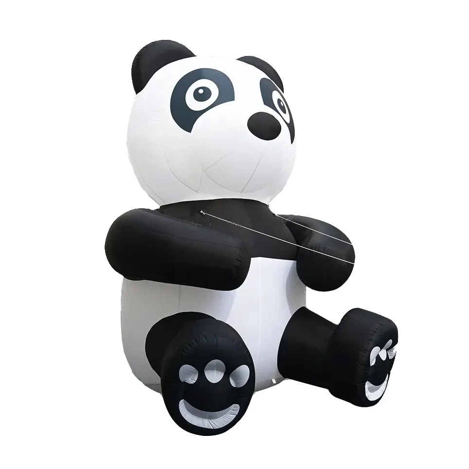 Desenhos animados panda inflável gigante personalizado para promoção publicitária usado para evento florestal