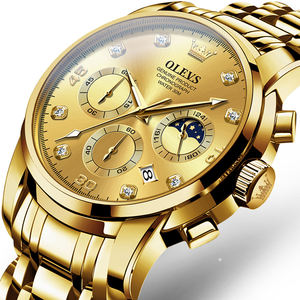   Reloj Deportivo Multifuncional con Fase Lunar, Cronógrafo de Moda, Reloj de Cuarzo de Acero Inoxidable para Hombre, 2889 Estilos Más Vendidos - Product Image 1