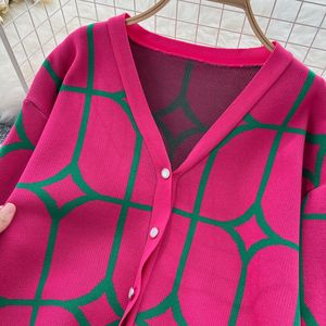 Abiti da donna a maglia Cardigan a maglia con stampa sportiva Sexy <span class=keywords><strong>pantaloni</strong></span> larghi, abbigliamento maglione - Product Image 5