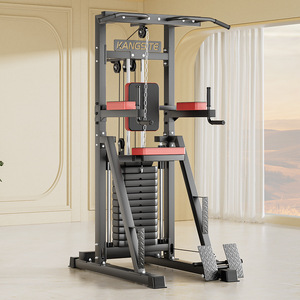 DINUO Torre de Ejercicios Multifunción Comercial con Estación de Dominadas Asistidas, Barras <span class=keywords><strong>Paralelas</strong></span> y Pila de Pesas para Gimnasio en Casa - Product Image 1
