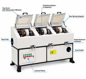 Machine de polissage multi-stations pour tubes ronds, pour le brossage et la finition de surface de tubes en acier inoxydable à haut volume de production - Product Image 6