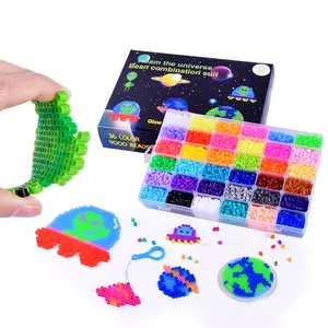 Wholesale Multicolor Ironing Plastic Diy 5mm Perler Beads Educational Toys Pegboard Hama Beads For Kids