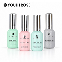 YOUTH ROSE Fournitures professionnelles pour ongles en gros, Gel de base, Top Coat, Non toxique, Haute qualité, Haute dureté, Gel sculptant 20ml, Vernis gel
