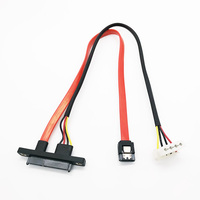 Câble d'alimentation Sata 7+15 broches femelle vers Sata 7 broches, câble d'alimentation avec connecteur Molex 4 broches