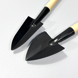 Gardening Three Piece Set Small Shovel Stainless Steel Short Wooden Handle Durable For Home Vegetable Flower Planting - Product Image 1