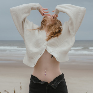 Zesen personalizado atractivo cuerpo <span class=keywords><strong>Piercing</strong></span> joyería cristal <span class=keywords><strong>ombligo</strong></span> anillo de <span class=keywords><strong>acero</strong></span> quirúrgico colgante vientre anillo estrella <span class=keywords><strong>ombligo</strong></span> botón anillo - Product Image 2
