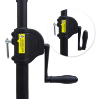 Soporte de iluminación de DJ con manivela para altavoz o uso de iluminación, pata ajustable individual de 30 cm para nivelación
