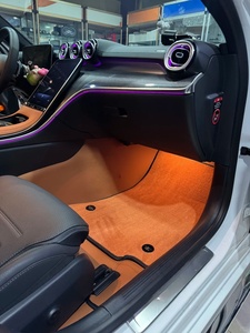 360 °   Tapis de sol <span class=keywords><strong>orange</strong></span> tout-en-un pour Mercedes Classe C/E/S et GLC, tapis de voiture sur mesure - Product Image 4