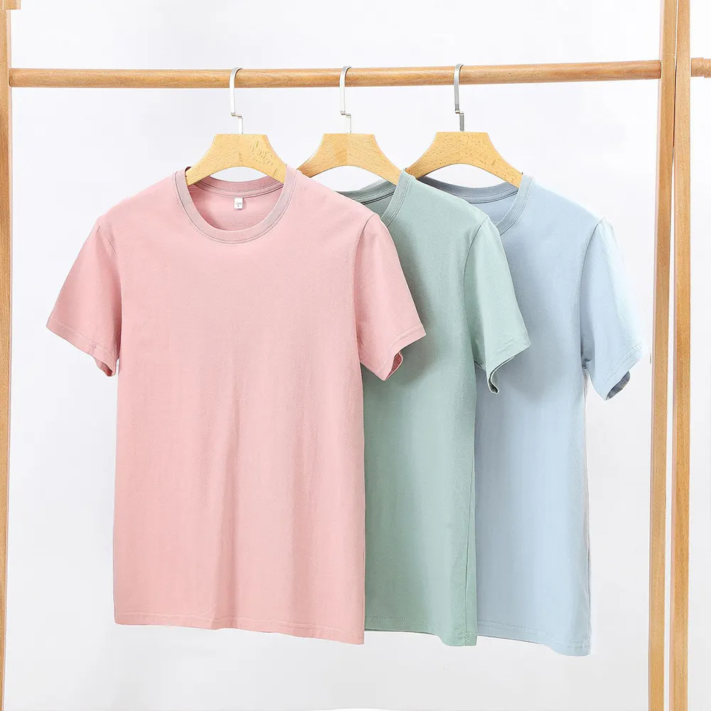 Camisetas Kaos 100% Cotton 200gsm Plain Blanks Tshirt Personnalisable Poleras Custom Logo Crew Neck Men'S Oversize T-Shirts