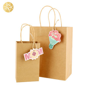ถุงกระดาษคราฟท์สีน้ำตาลขนาดเล็กพร้อมที่จับกระเป๋าพิมพ์ลายตามสั่งสำหรับใส่ขนมอาหารของขวัญในบรรจุภัณฑ์สำหรับเทศกาลคริสต์มาส - Product Image 3