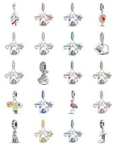 Pulsera Infantil DIY Pan Family Golden Rose Gold Life Tree con Cuentas de Plata y Zirconia en Forma de Corazón y Accesorios Chapados en Oro Rosa - Product Image 1