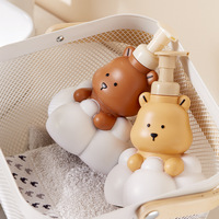 Nouvelle conception, mignon, dessin animé, nuage, ours à bulles, 250 ml, 500 ml, savon liquide pour les mains, pompe à mousse, flacon de shampoing en plastique pour enfants