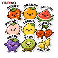 Autocollants personnalisés découpés à la forme de fruits, fraises, mignons, kawaii, pour journal, scrapbooking, agenda, ordinateur portable, étiquettes de récompense pour enfants, vente en gros
