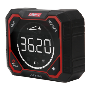 Compteur d'angle UNI-T LM320D/LM320E/LM320F avec batterie au lithium 4*90. Affichage rétroéclairé par LED MM/M IN/FT % pour instruments de mesure - Product Image 1