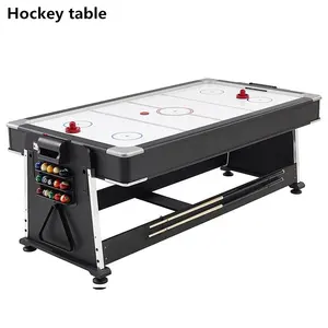 Multi Game 6 FT 7 FT 4 In 1 Rotierender Air Hockey Snooker Pool Esszimmer Billard Tischtennis Tisch für Erwachsene