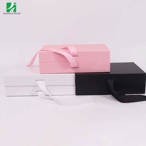 Multifunctional Logo Print Wallet Set Belt Boxes Paper With Magnet Black Magnetic Custom Gift Packaging Box