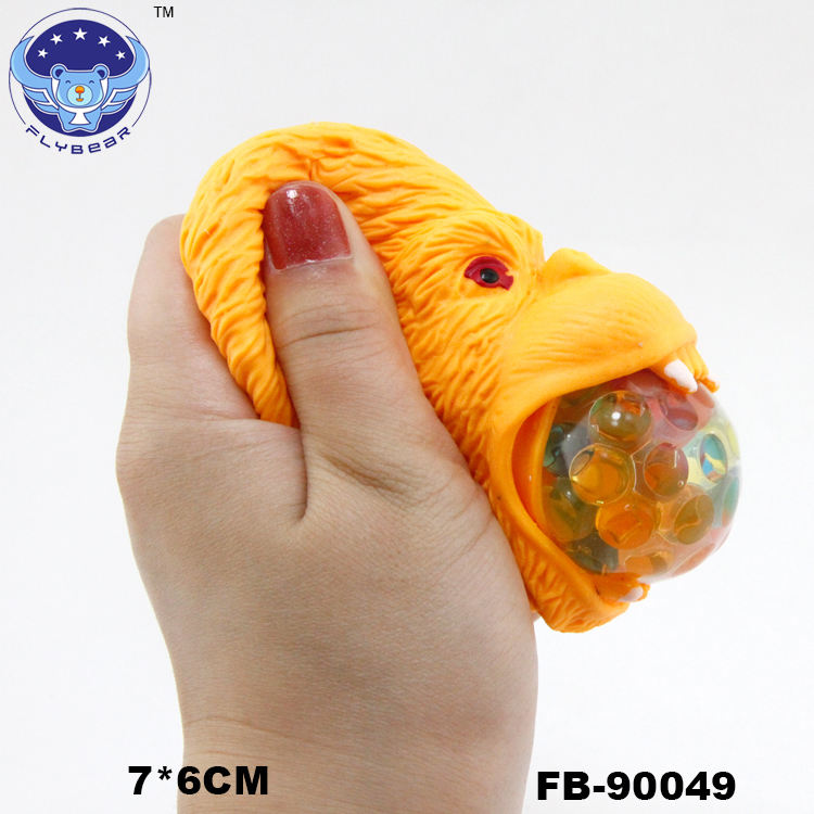 Squishy Colorful Glitter Jelly Water Bead Stress Relief Gorilla Animal Pressure Balls Grape Pull Stretch Relief Squishy Ball