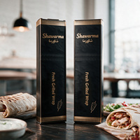 Cajas Desechables Personalizadas de Fábrica, Diseño de Estilo Medio Oriente, Artesanía, Fáciles de Transportar, Caja Desmontable para Shawarma