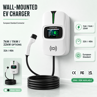 Meilleures ventes - Chargeur mural pour véhicule électrique de type 2 7 kW ZDC002 certifié CE, démarrage RFID, contrôle par application OCPP, maison intelligente, 110 V/220 V, niveau 2