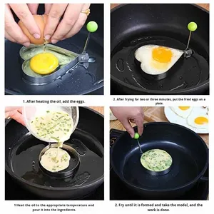 Sáng tạo kim loại hình trái tim trứng chiên khuôn cho bữa ăn sáng cho Bento chiên trứng công cụ - Product Image 4