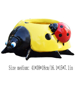 Aimexn Khổng Lồ Bảy Sao Bọ Rùa Nhựa Hoa Chậu Động Vật Bọ Rùa Trang Trí Máy Tính Để Bàn Ngoài Trời Sân Vườn Trang Trí Bãi Cỏ - Product Image 4