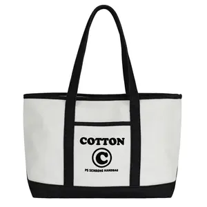 Cotton Handbag Printable Large Custom Blank Canvas Logo Cute Shopping Bag daily life travel colorful tote bag