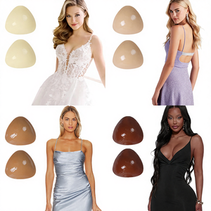 A/B/C/Dスキントーン両面接着スポンジ軽量防水スティッキーブラインサートプッシュアップシリコーンブラカップ - Product Image 1