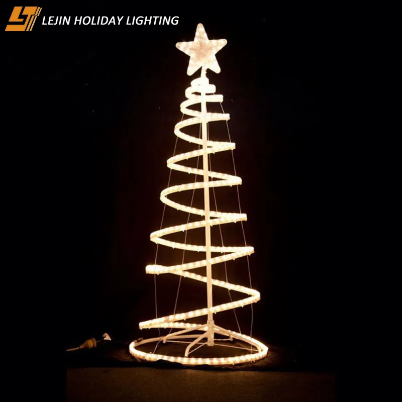 Сертифицированная миниатюрная компактная Рождественская елка, звезда, светодиодные Рождественские огни