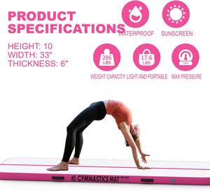 Tapis de gymnastique gonflable portable avec logo personnalisé, 3m, <span class=keywords><strong>4m</strong></span>, 5m, 6m, 9m, pour utilisation en salle de sport - Product Image 5