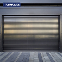 Portes de garage industrielles automatiques RICHOCEAN à enroulement complet, prix abordable, noires